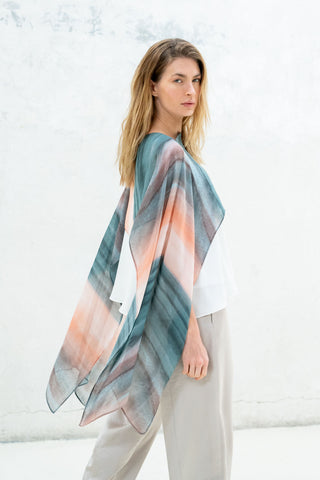 MANGUITO MULTICOLOR VERDE AGUA SALMÓN Y CRUDO