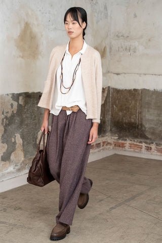 Aretha burgundy checkered trousers