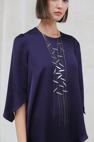 Collar Celeste cápsulas plateadas FL Private Collection