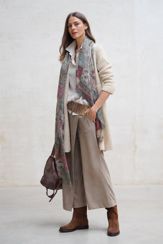 Merano beige lamé cardigan