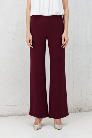 Pantalón Palazzo burdeos