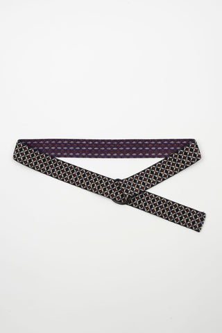 Aserin belt, burgundy print