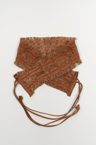 Talira camel leather sash