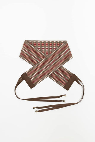 Verna khaki and pink sash