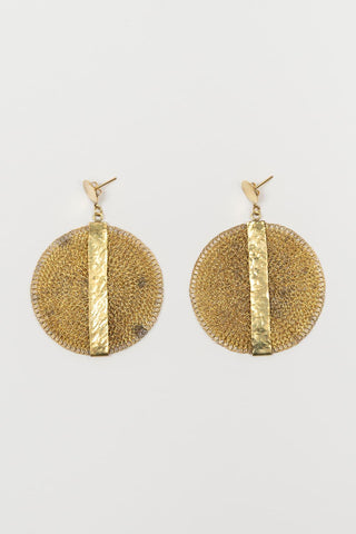 Pendientes malla Darsel dorado