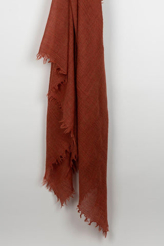 Saven brick-colored scarf