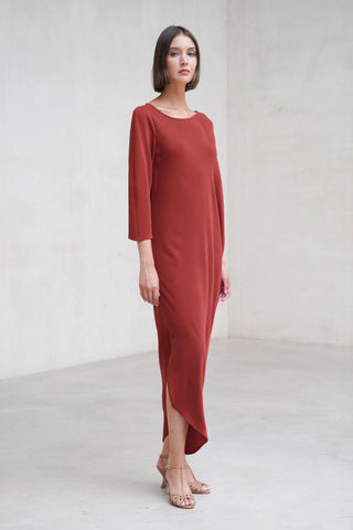 Vestido Amanda terracota