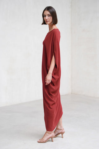 Vestido Amanda terracota