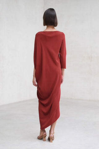 Vestido Amanda terracota