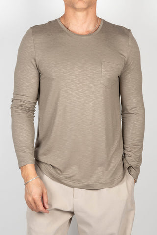 CAMISETA HOMBRE MANGA LARGA BOLSILLO RESINA