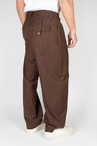PANTALON HOMBRE ANCHO MARRON