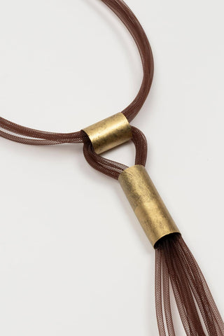 Collar Meirás marrón y dorado FL Private Collection