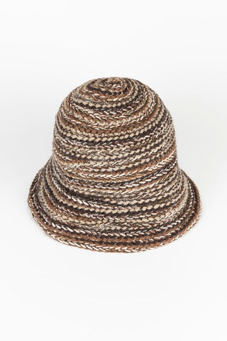 Gorro Taina marrón y beige