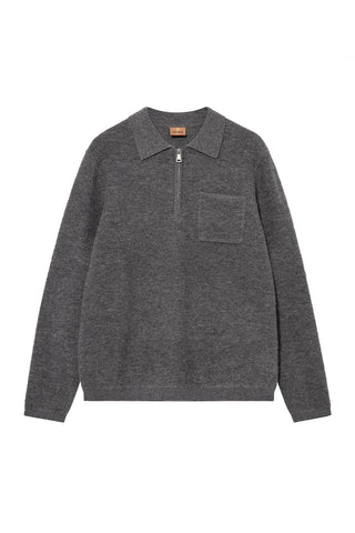 Polo de punto Odrik gris oscuro Mos Mosh
