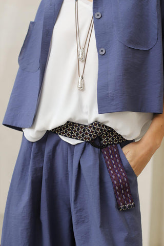 Aserin belt, burgundy print