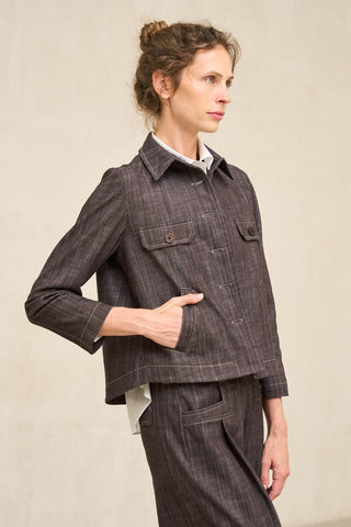 Cazadora Noa denim marrón