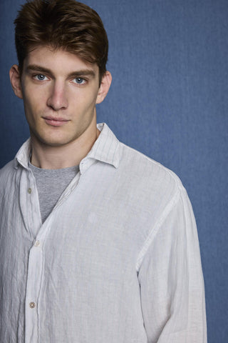 Koike white shirt with blue stripe