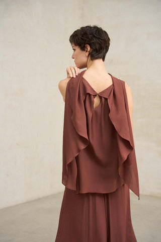 Támara terracotta blouse