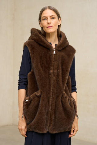 Maury brown vest