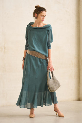 Plain aqua blouse