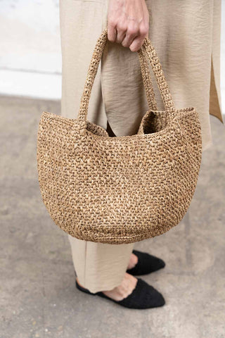 Clermont natural raffia bag