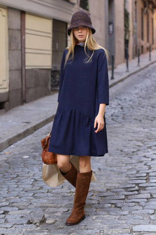 Vestido Malou azul marino